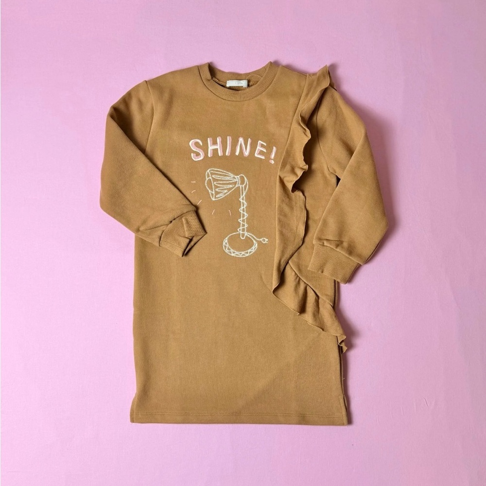 I Love J Girls Sweatshirt Fleece Dress - NWT Korean Clothing Brand - Size 5T